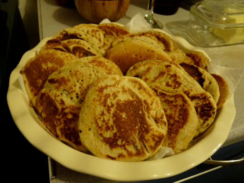 Blinis de pommes de terre au lard