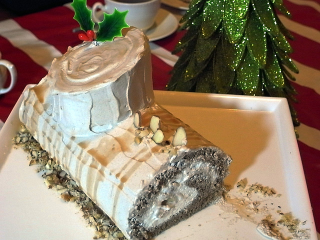 Bûche de Noël aux griottes