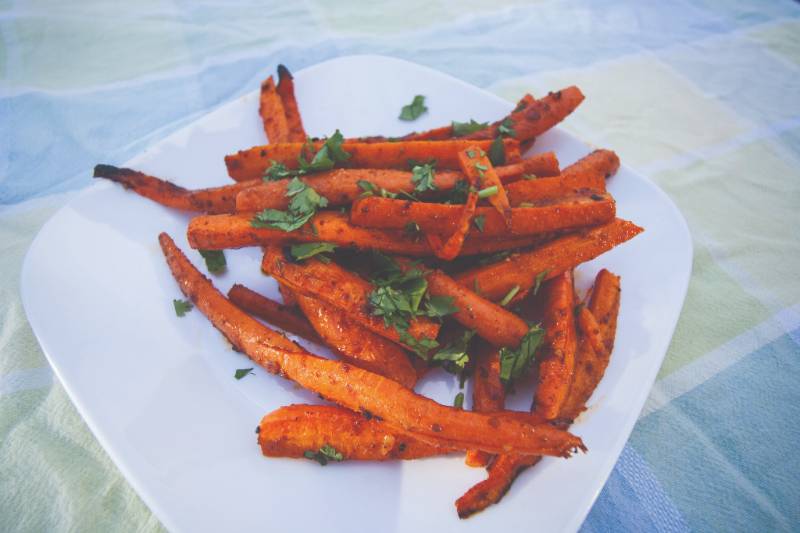 Carottes rôties au cumin