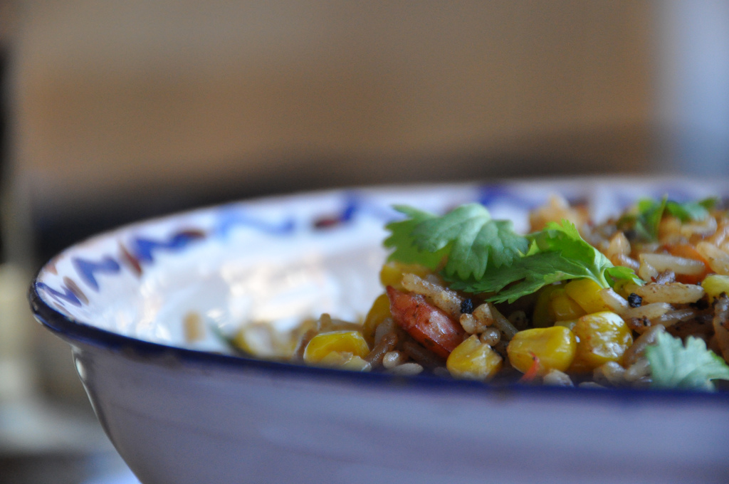 Crevettes sautées au curry et légumes printaniers - Photo de cyclonebill - 101Pairing.com
