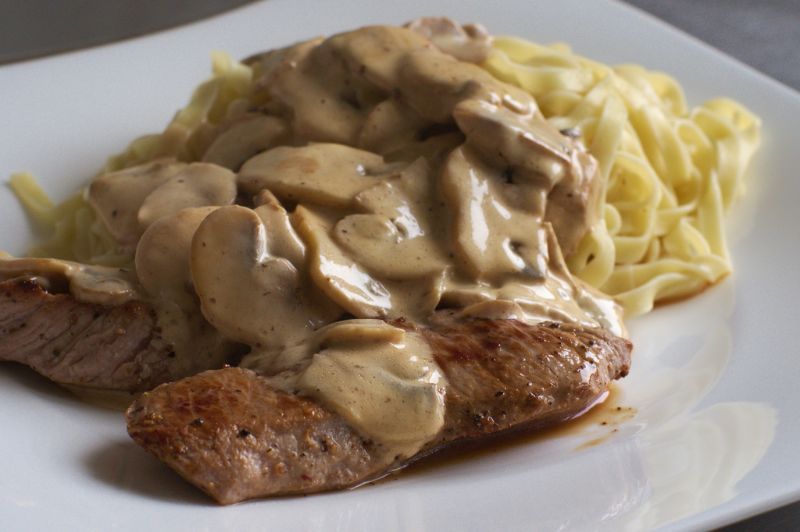 Escalope de veau sauce crème