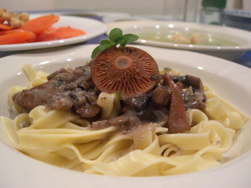 Fettucine Alfredo aux champignons