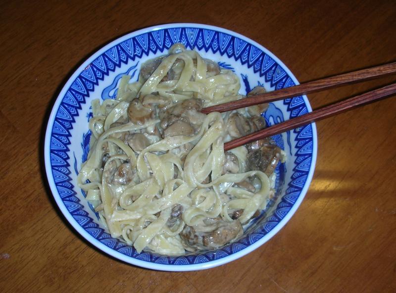 Fettucine Alfredo aux cèpes