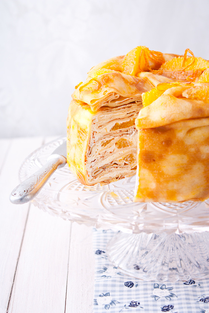 Gâteau de crêpes à l’orange