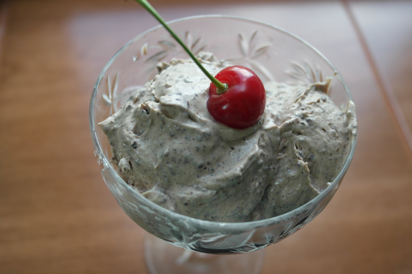 Glace au chocolat et à la menthe