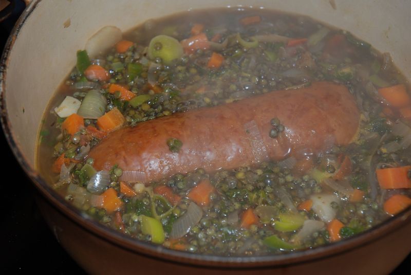 Saucisse de Morteau aux lentilles