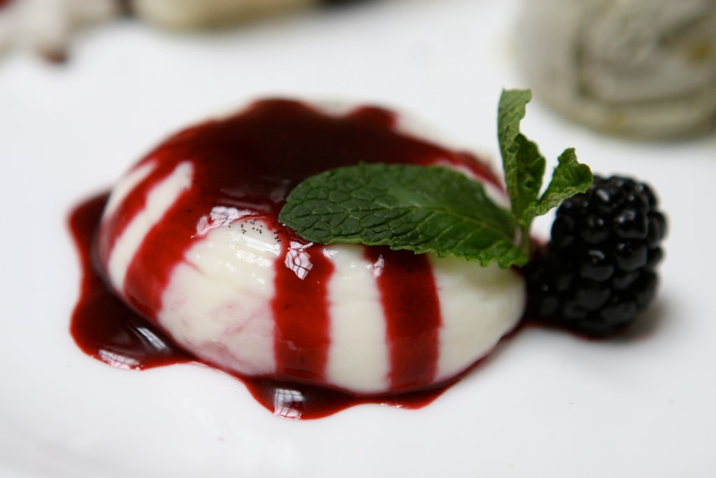 Panna cotta de mûres