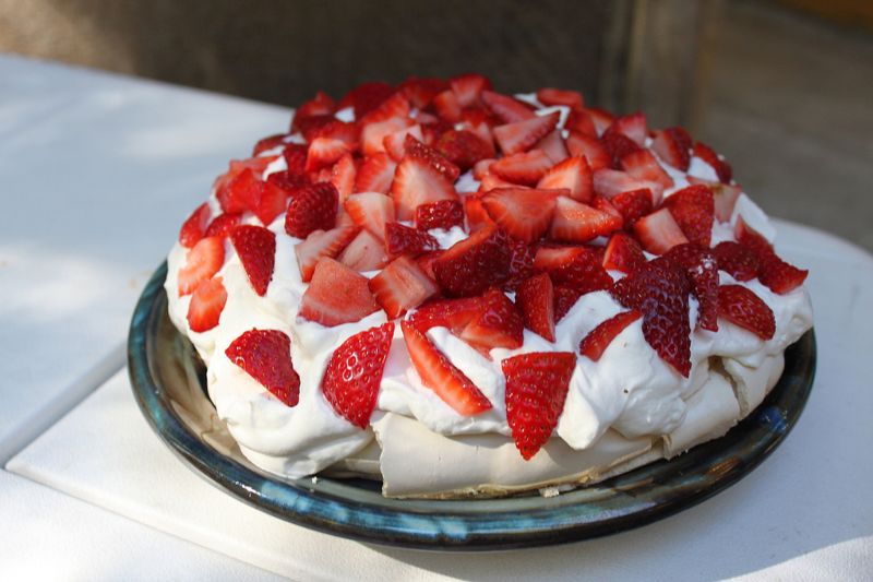 Pavlova à la fraise