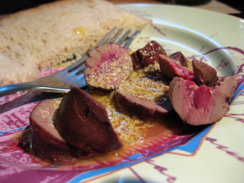 Rognons de veau à la sauce moutarde