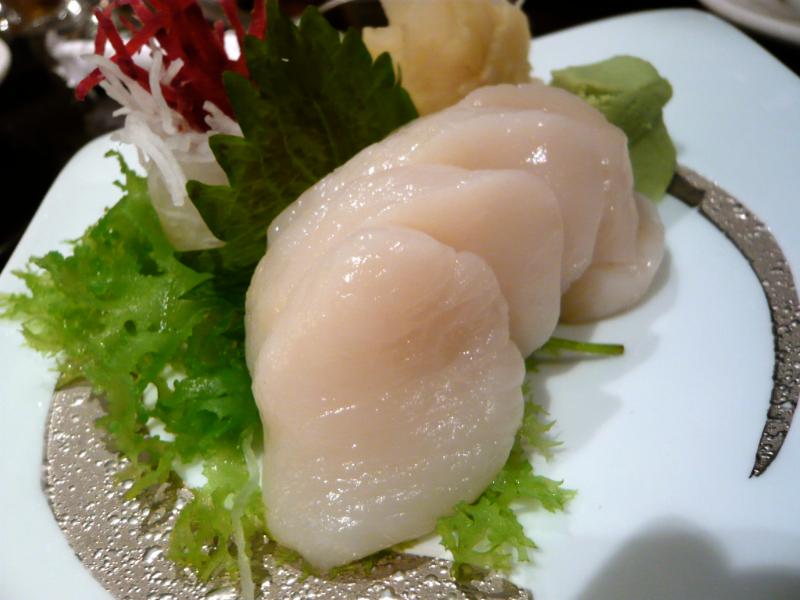 Sashimi de coquilles Saint-Jacques