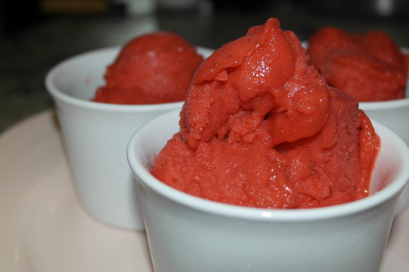 Sorbet aux fruits rouges