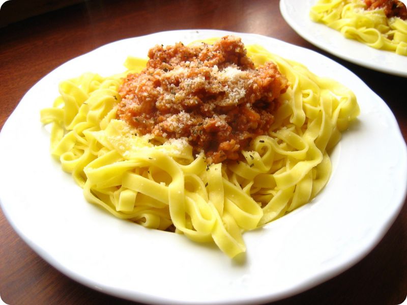 Tagliatelles à la bolognaise