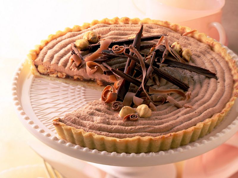 Tarte au chocolat et aux noisettes