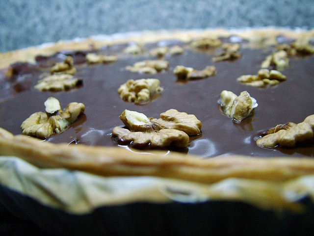 Tarte au chocolat et aux noix