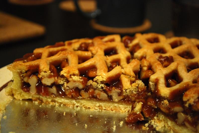 Tarte aux noix et au caramel