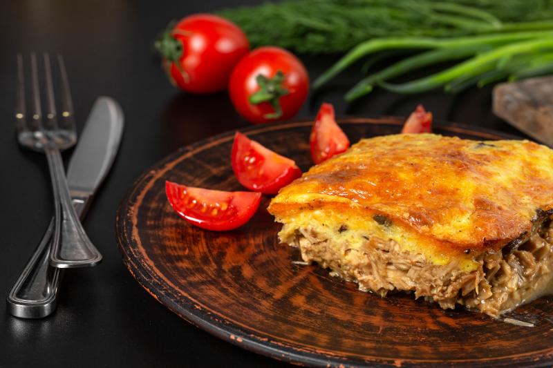 Tourte au poulet et aux champignons de Paris