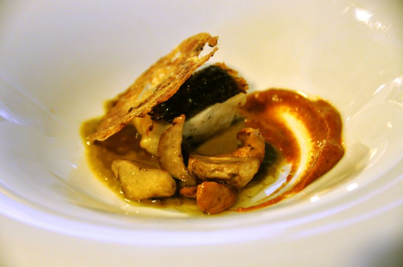 Turbot sauce Romesco